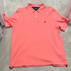 Nautica Men's Vibrant Coral Polo Shirt